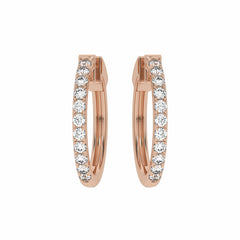 1 CT. Round Diamond Lab Created Eternity Hoop Earrings