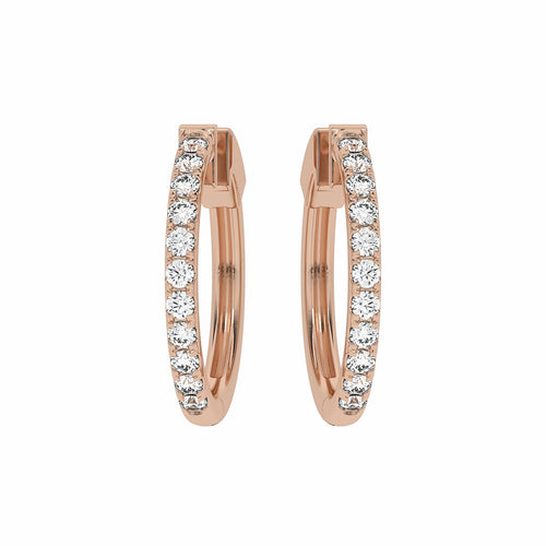 1 CT. Round Diamond Lab Created Eternity Hoop Earrings