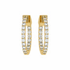 1 1/2 CT. Round Lab Created Diamond Inside Out Hoop Earrings