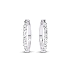 1/2 CT. Round Lab Created Diamond Eternity Hoop Earrings
