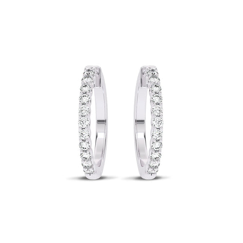 1/2 CT. Round Lab Created Diamond Eternity Hoop Earrings