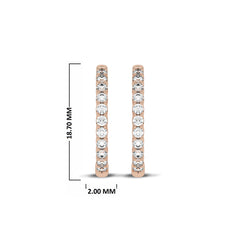 1/2 CT. Round Lab Created Diamond Eternity Hoop Earrings