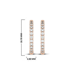 1 CT. Round Diamond Lab Created Eternity Hoop Earrings