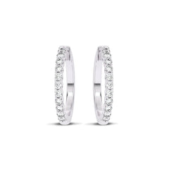 1/2 CT. Round Lab Created Diamond Eternity Hoop Earrings