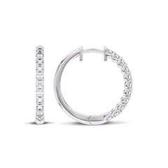 1/2 CT. Round Lab Created Diamond Eternity Hoop Earrings
