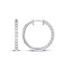 1/2 CT. Round Lab Created Diamond Eternity Hoop Earrings