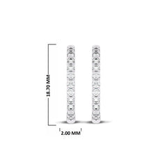 1/2 CT. Round Lab Created Diamond Eternity Hoop Earrings
