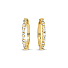 1/2 CT. Round Lab Created Diamond Eternity Hoop Earrings
