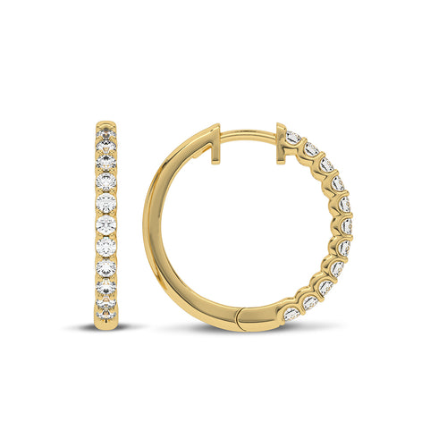 1/2 CT. Round Lab Created Diamond Eternity Hoop Earrings