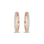 1/2 CT. Round Lab Created Diamond Eternity Hoop Earrings