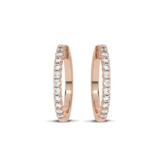 1/2 CT. Round Lab Created Diamond Eternity Hoop Earrings