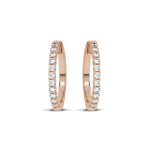 1/2 CT. Round Lab Created Diamond Eternity Hoop Earrings