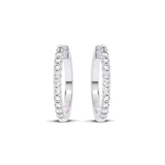 1/2 CT. Round Lab Created Diamond Eternity Hoop Earrings