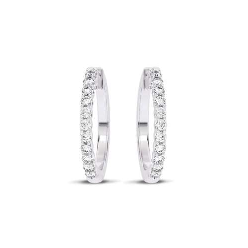 1/2 CT. Round Lab Created Diamond Eternity Hoop Earrings