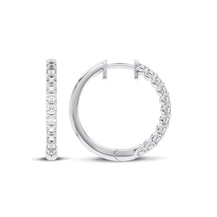1/2 CT. Round Lab Created Diamond Eternity Hoop Earrings