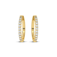 1/2 CT. Round Lab Created Diamond Eternity Hoop Earrings