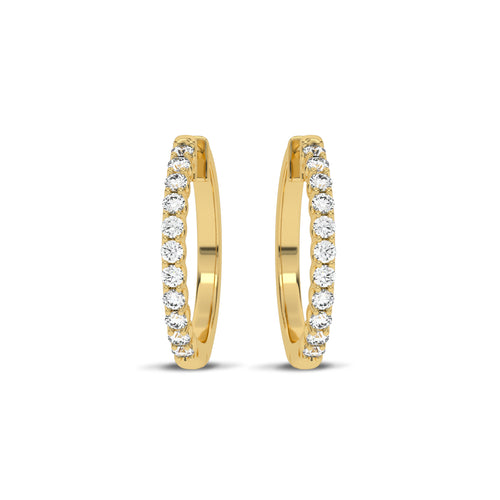 1/2 CT. Round Lab Created Diamond Eternity Hoop Earrings