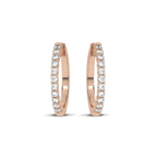 1/2 CT. Round Lab Created Diamond Eternity Hoop Earrings