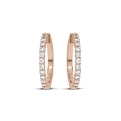 1/2 CT. Round Lab Created Diamond Eternity Hoop Earrings