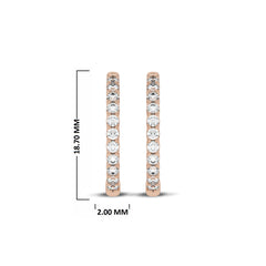 1/2 CT. Round Lab Created Diamond Eternity Hoop Earrings