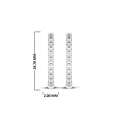 1/2 CT. Round Lab Created Diamond Eternity Hoop Earrings