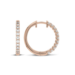 1/2 CT. Round Lab Created Diamond Eternity Hoop Earrings