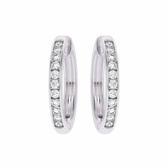 1 CT. Round Diamond Lab Created Eternity Hoop Earrings