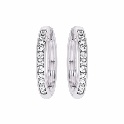 1 CT. Round Diamond Lab Created Eternity Hoop Earrings