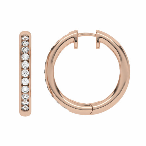 1 CT. Round Diamond Lab Created Eternity Hoop Earrings