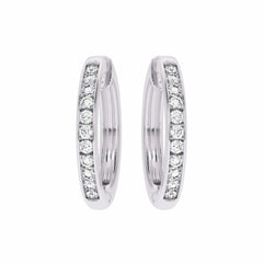 1 CT. Round Diamond Lab Created Eternity Hoop Earrings