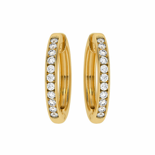 1 CT. Round Diamond Lab Created Eternity Hoop Earrings