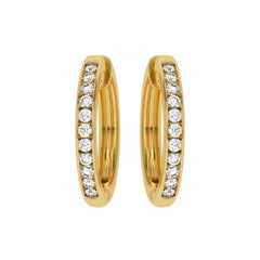 1 CT. Round Diamond Lab Created Eternity Hoop Earrings