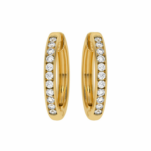 1 CT. Round Diamond Lab Created Eternity Hoop Earrings