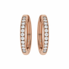 1 CT. Round Diamond Lab Created Eternity Hoop Earrings