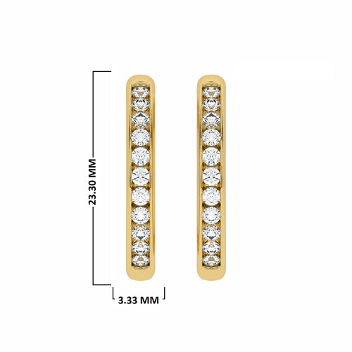 1 CT. Round Diamond Lab Created Eternity Hoop Earrings