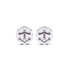 3/4 CT. Floral Cluster Lab Created Diamond Stud Earrings