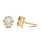 3/4 CT. Floral Cluster Stud Earrings