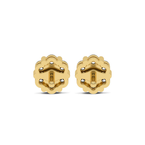 3/4 CT. Floral Cluster Lab Created Diamond Stud Earrings