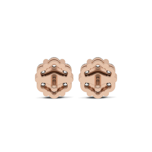 3/4 CT. Floral Cluster Lab Created Diamond Stud Earrings