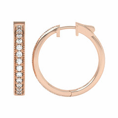2 CT. Round Lab Created Diamond Eternity Hoop Earrings