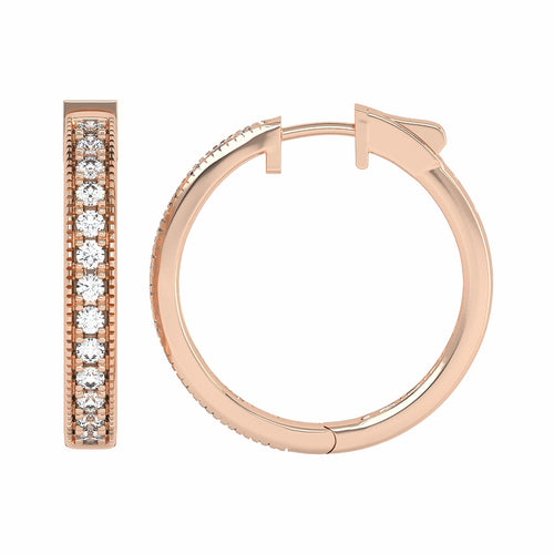 2 CT. Round Lab Created Diamond Eternity Hoop Earrings