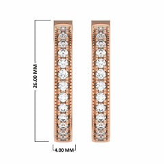 2 CT. Round Lab Created Diamond Eternity Hoop Earrings