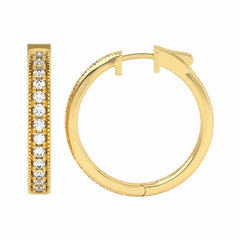 2 CT. Round Lab Created Diamond Eternity Hoop Earrings