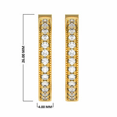 2 CT. Round Lab Created Diamond Eternity Hoop Earrings