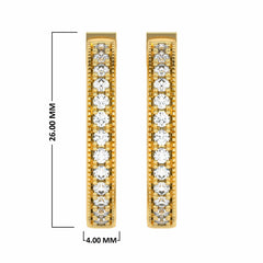2 CT. Round Lab Created Diamond Eternity Hoop Earrings