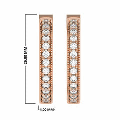 2 CT. Round Lab Created Diamond Eternity Hoop Earrings