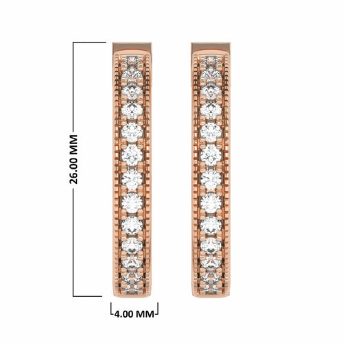 2 CT. Round Lab Created Diamond Eternity Hoop Earrings