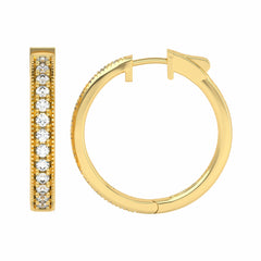 2 CT. Round Lab Created Diamond Eternity Hoop Earrings