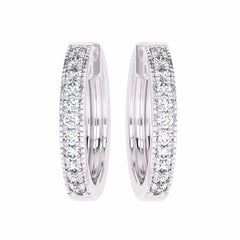 1/2 CT. Round Lab Created Diamond Eternity Hoop Earrings