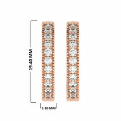 1/2 CT. Round Lab Created Diamond Eternity Hoop Earrings
